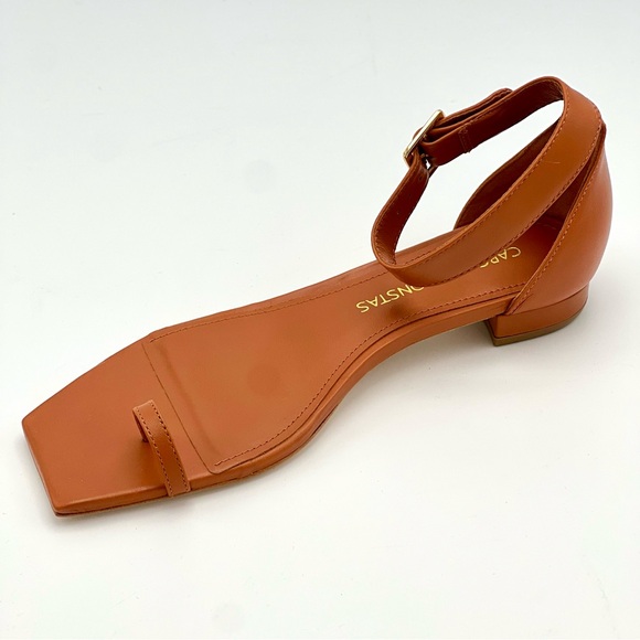 Caroline Constas Jane Flat Sandals in Brown Leather. Size 39.5 and 37 - Picture 3 of 12